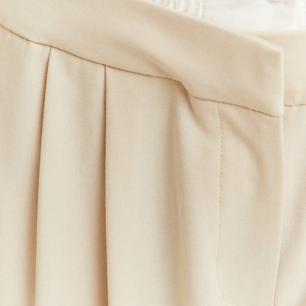 Double Waist Wide Leg Trousers | Off White