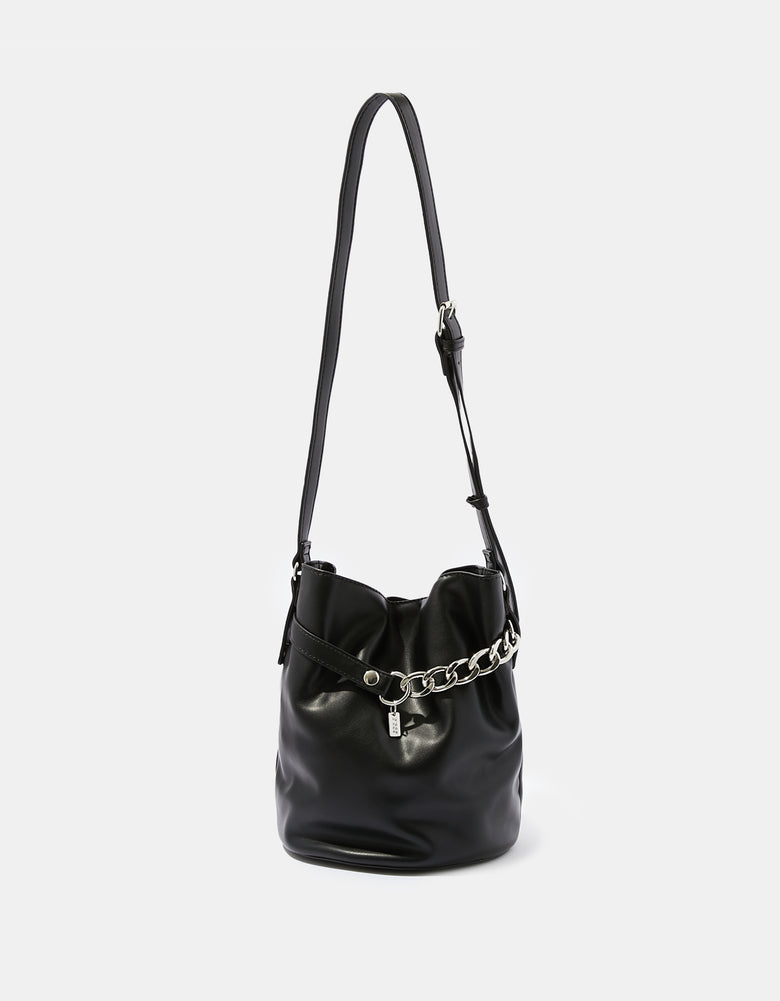 Bag With Metallic Chain | Black