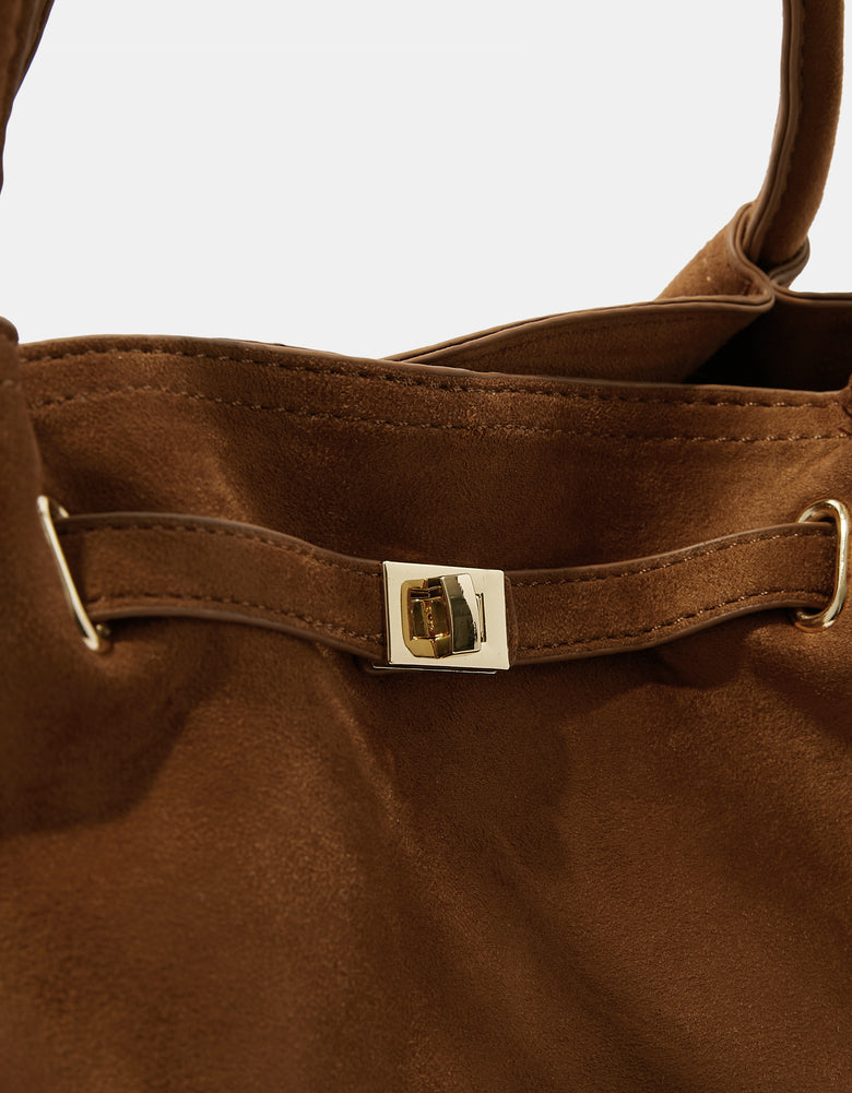 Bag in Suede | Brown