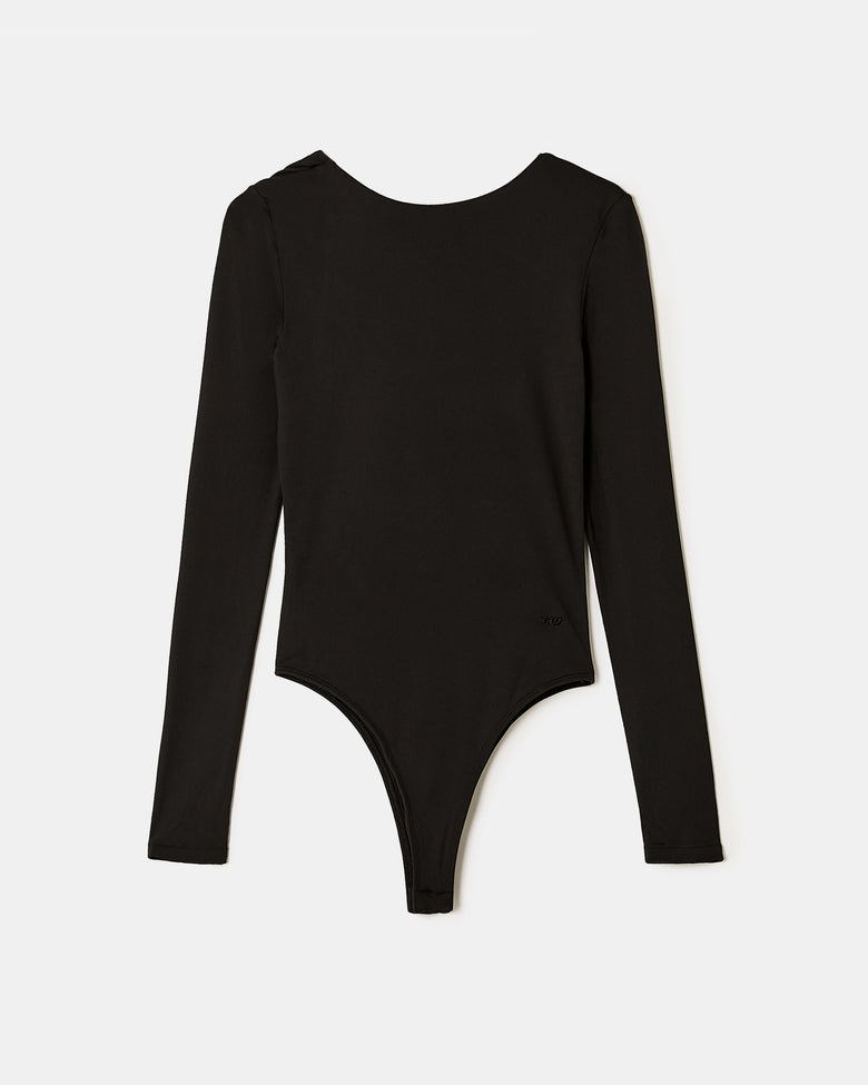Open Back Bodysuits | Black