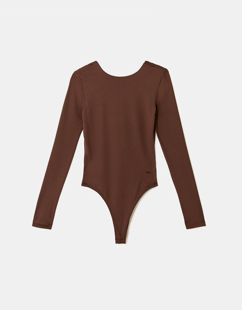 Open Back Bodysuits | Brown