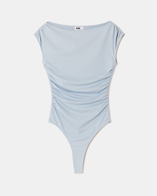 Bodysuit with Boat Neckline | Blue
