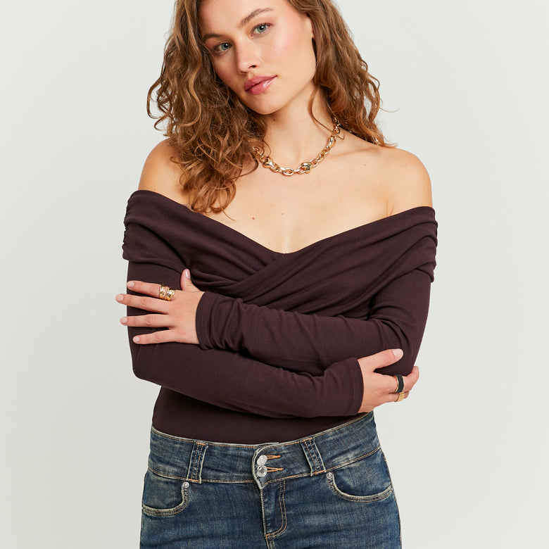 Off Shoulders Body | Brown