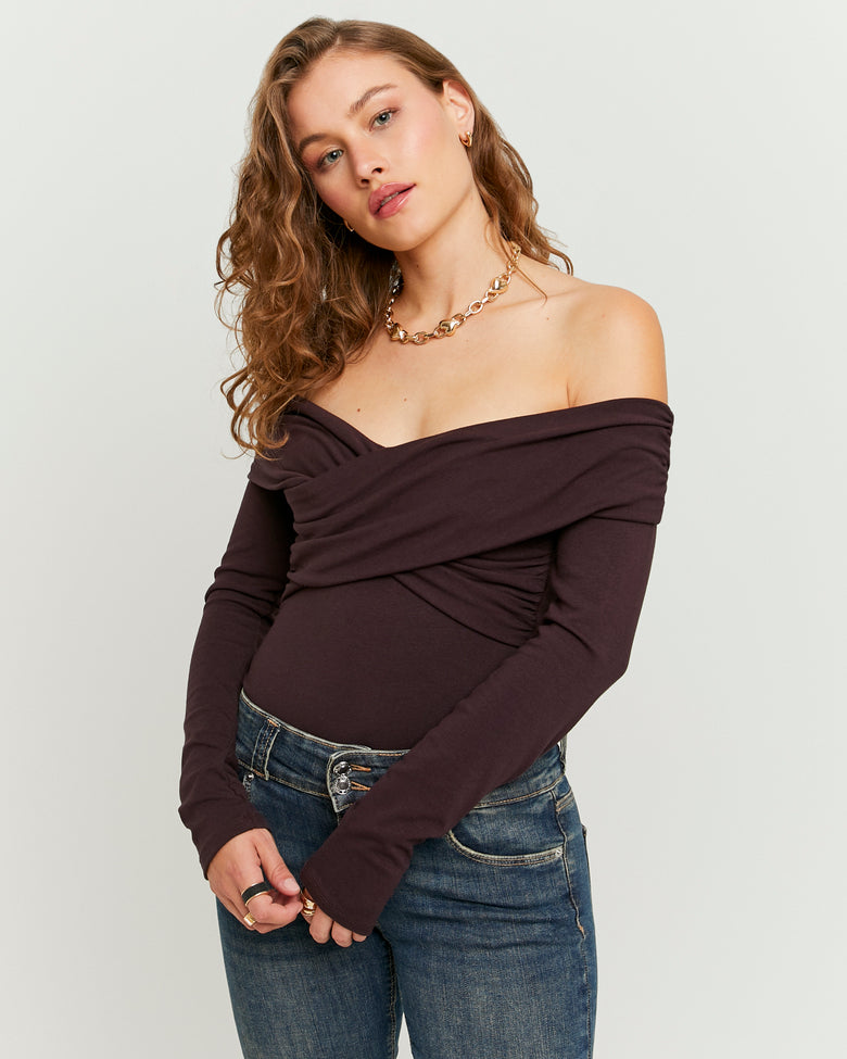 Off Shoulders Body | Brown