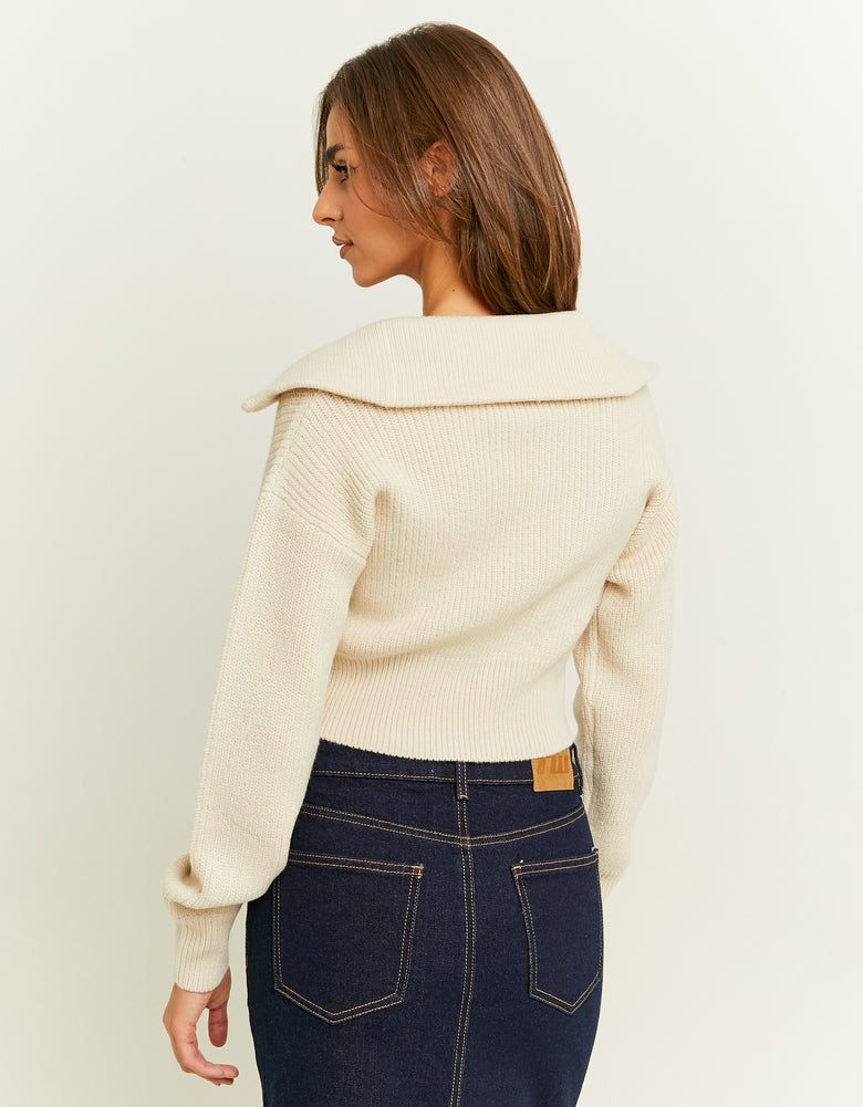 Zip Up Cardigan | Grey