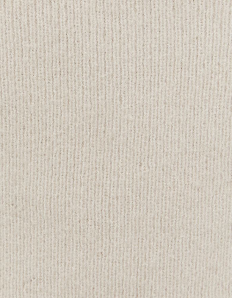 Cropped Zip Up Cardigan | Cream