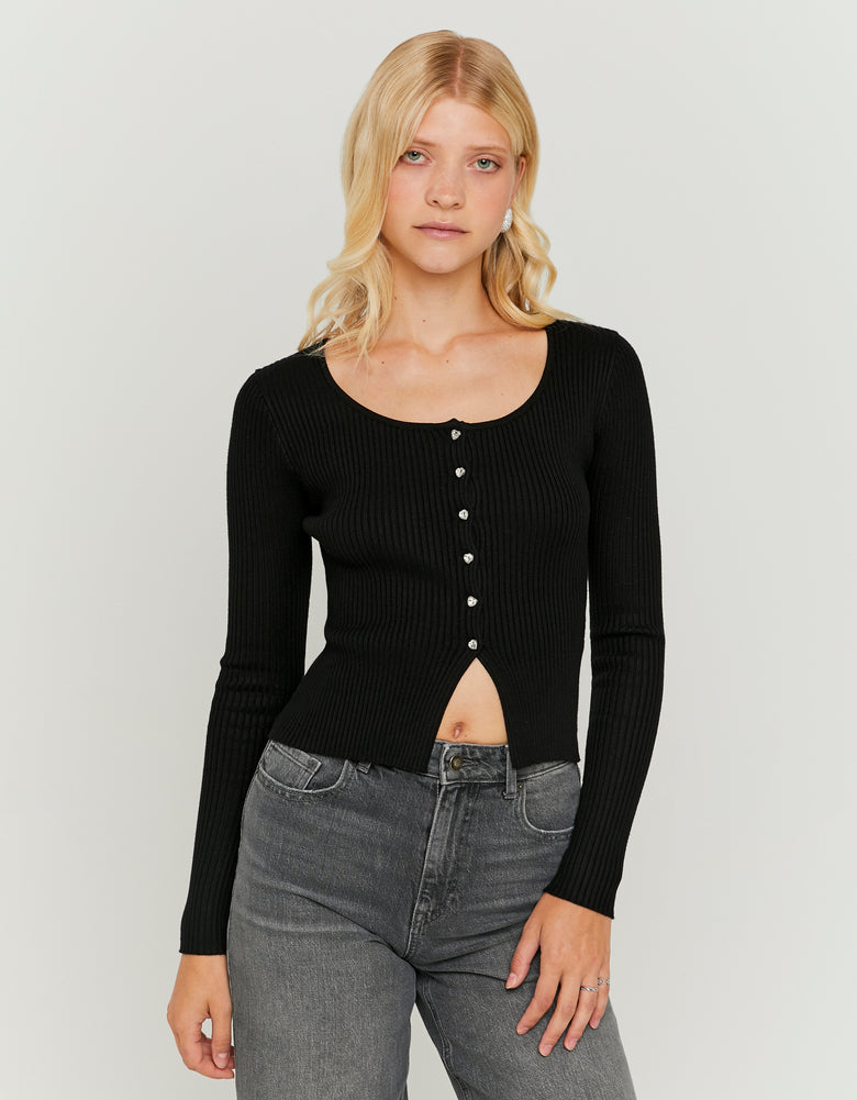 Knitted Cardigan | Black