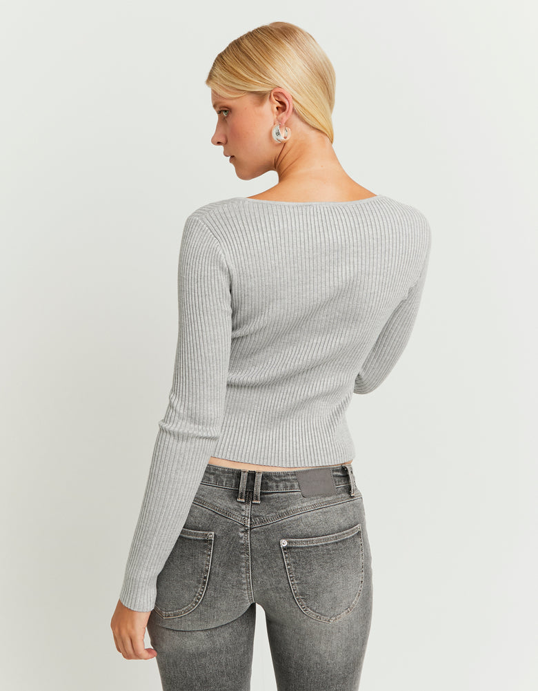 Knitted Cardigan | Grey