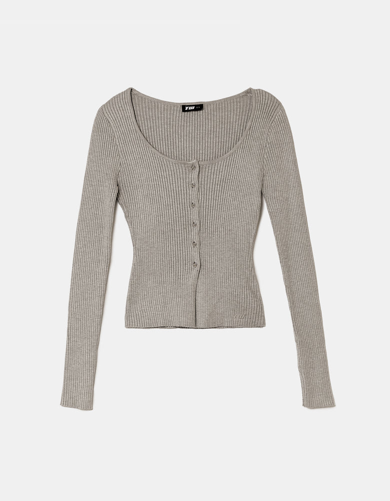 Knitted Cardigan | Grey