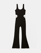 Black Jumpsuit with Cut Outs and Strass | Black