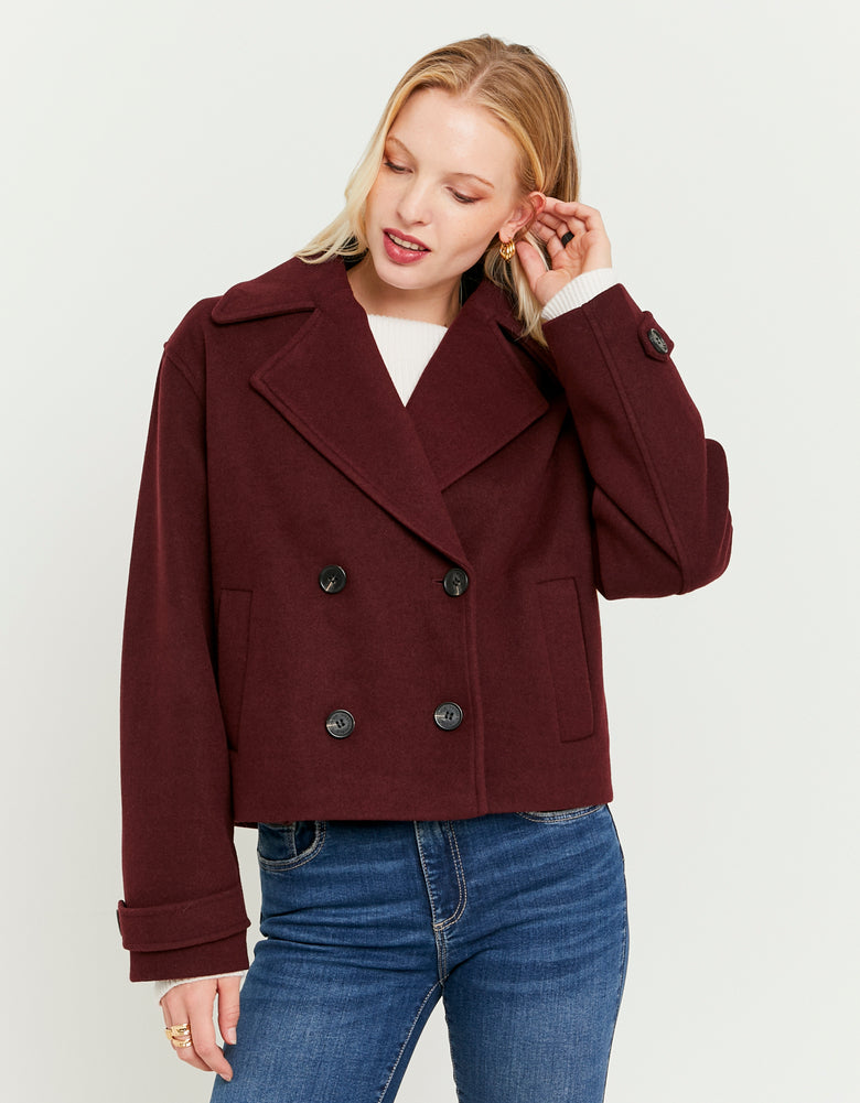 Buttoned Jacket | Bordeau