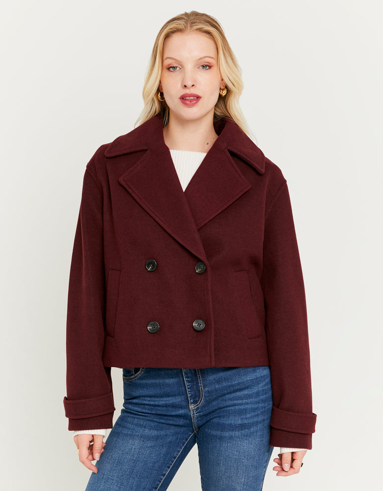 Buttoned Jacket | Bordeau