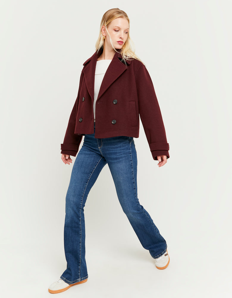 Buttoned Jacket | Bordeau