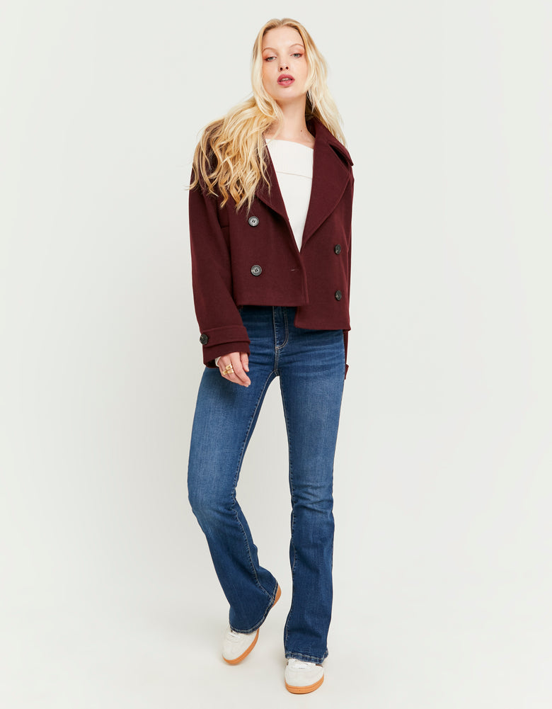 Buttoned Jacket | Bordeau