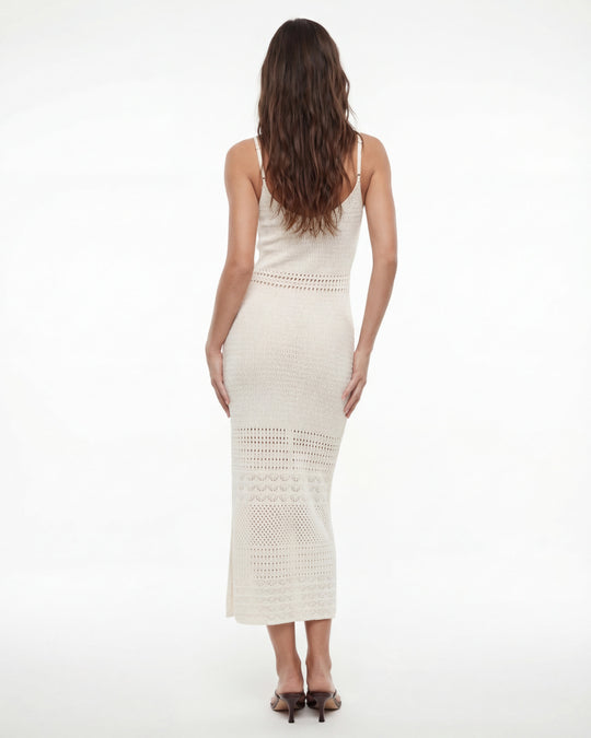 Crochet Long Dress | Off White