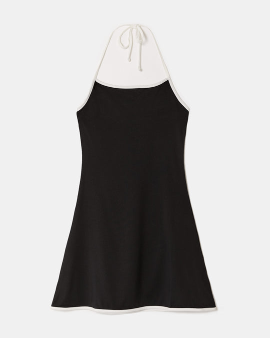Short Dress with Open Back | Black