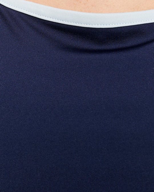 Short Dress with Open Back | Navy