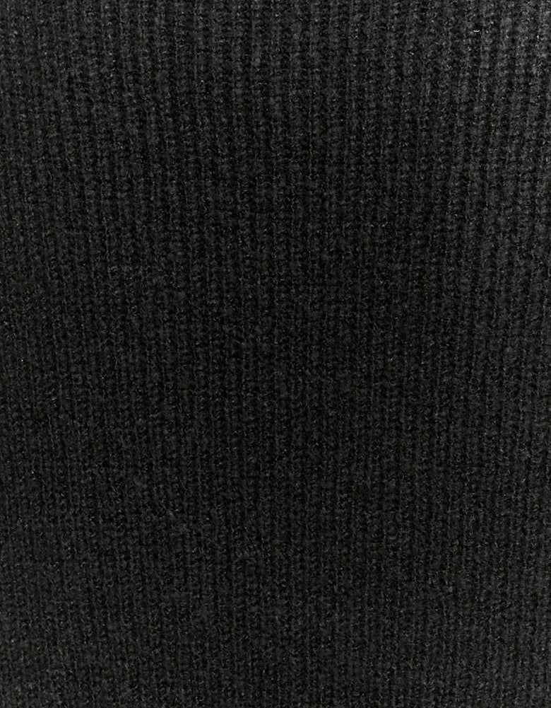 Dress with Loose Turtle Neck | Black