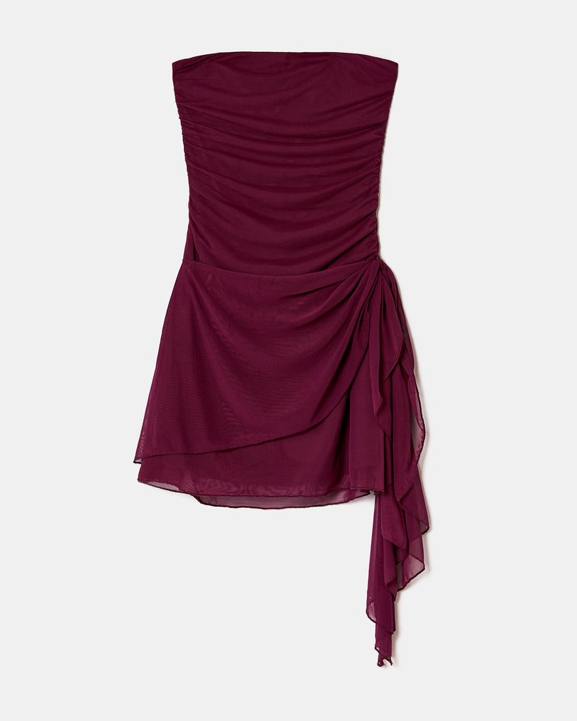 Rushed Mini Dress | Burgendy