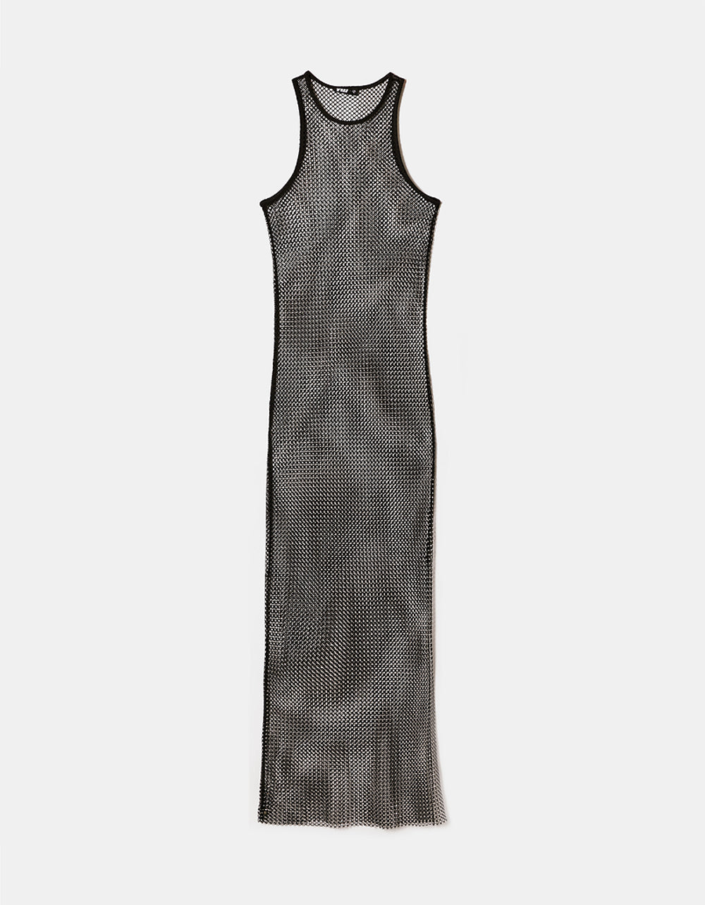 Maxi Net Dress with Strass | Black