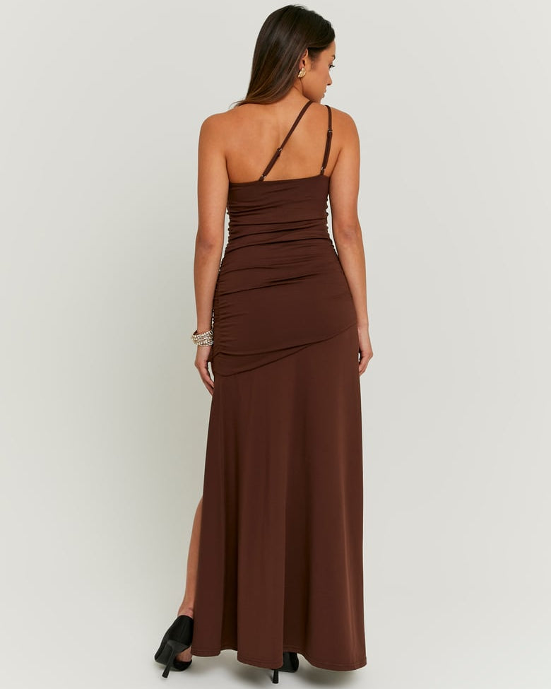 Brown Draped Dress | Brown