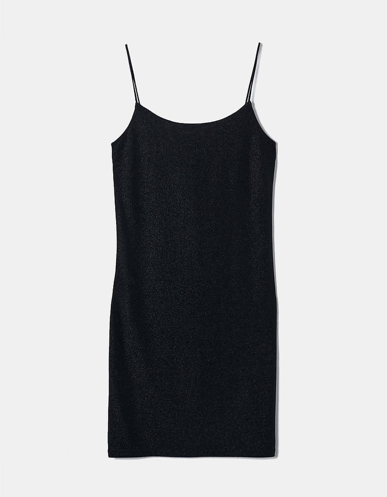 Lurex Mini Dress | Black