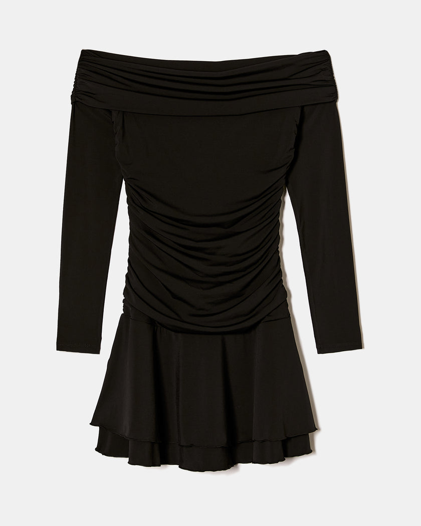 Off Shoulder Mini Dress | Black