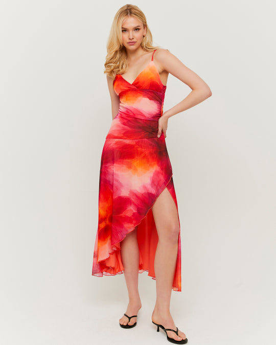 Backless Asymmetric Dress | Floral Print