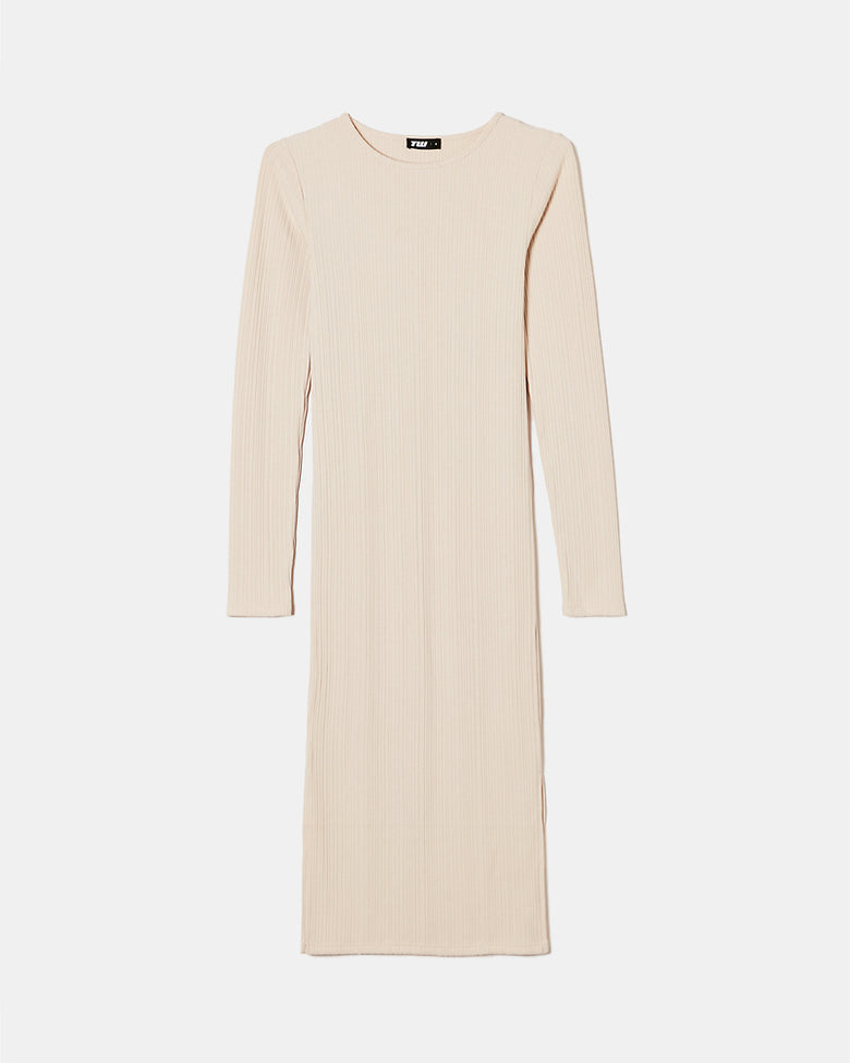 Fitted Midi Dress | Cream
