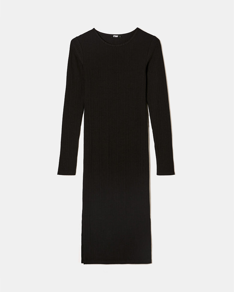 Fitted Midi Dress | Black