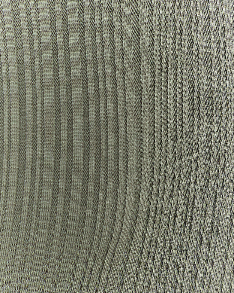 Fitted Midi Dress | kaki