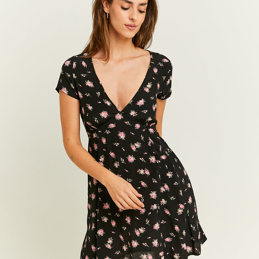 Floral A?line Mini Dress | Floral Print