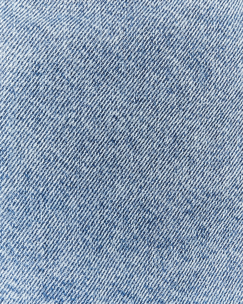 Denim Jacket with Shearling Details | Blue Wash