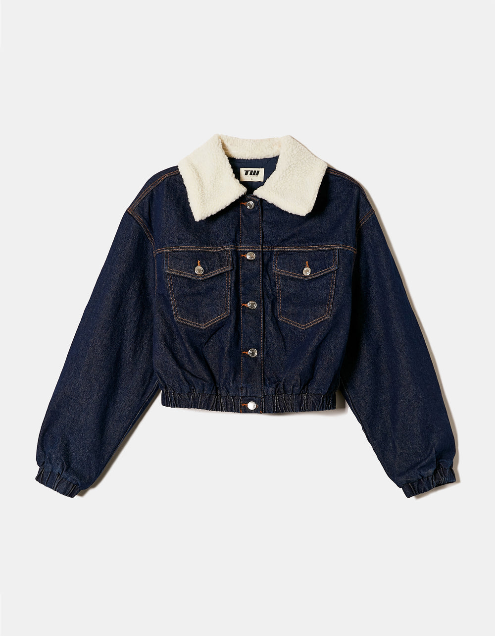 Denim Jacket with Faux Fur Collar | Dark Wash