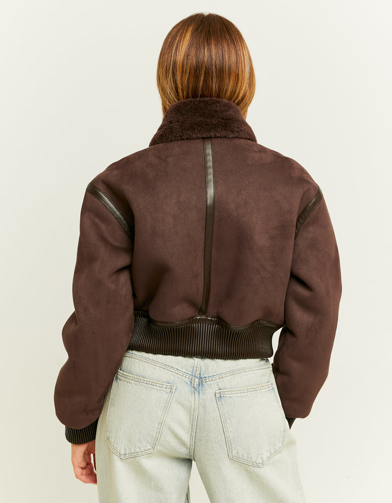 Bomber Style Aviator Jacket | Brown