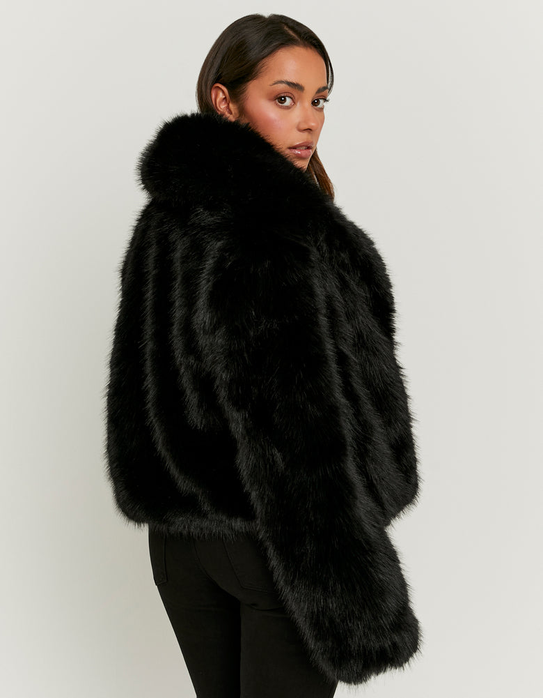 Faux Fur Jacket | Black