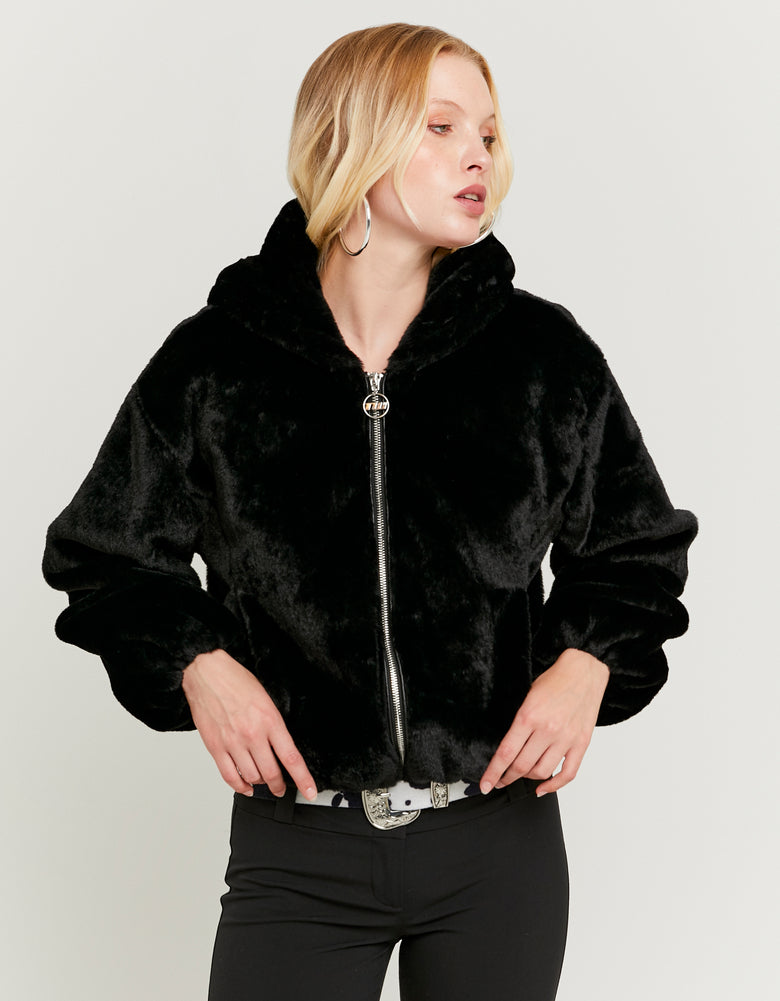 Faux Fur Jacket | Black