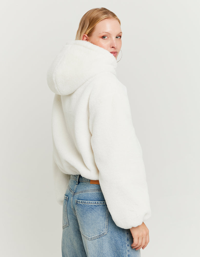 Faux Fur Jacket | White