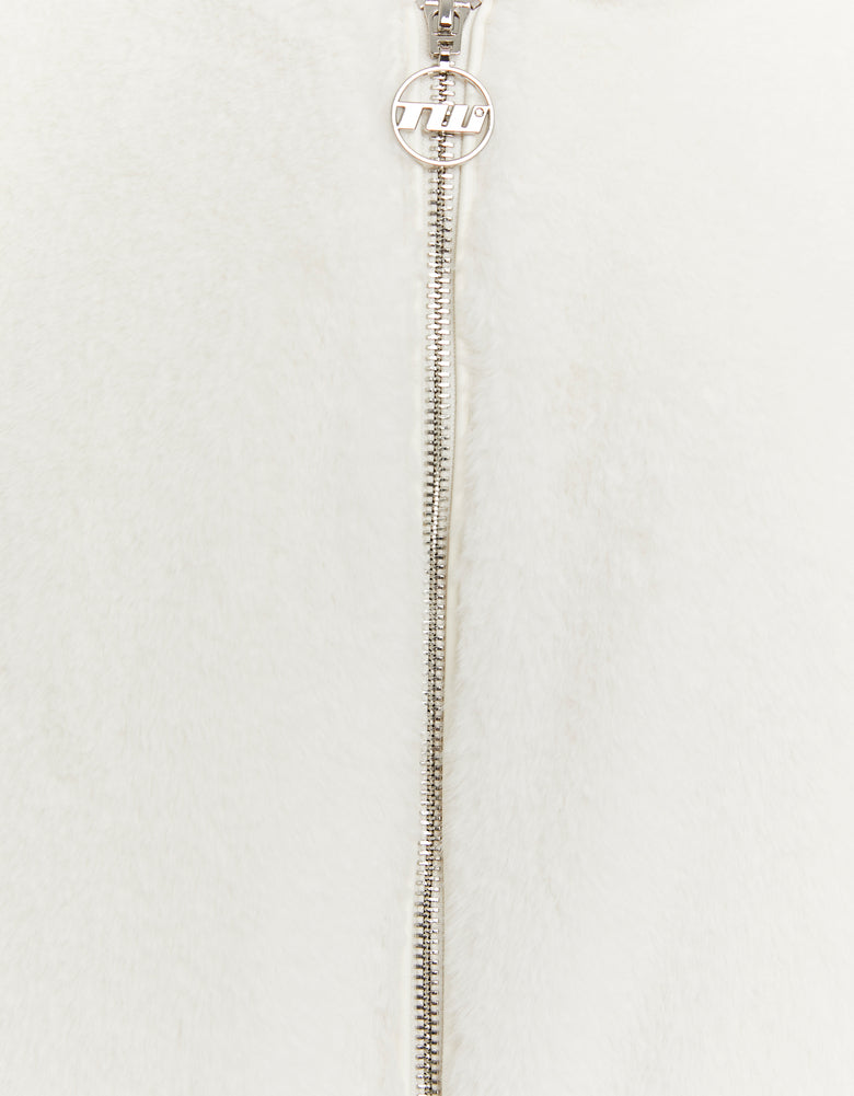 Faux Fur Jacket | White