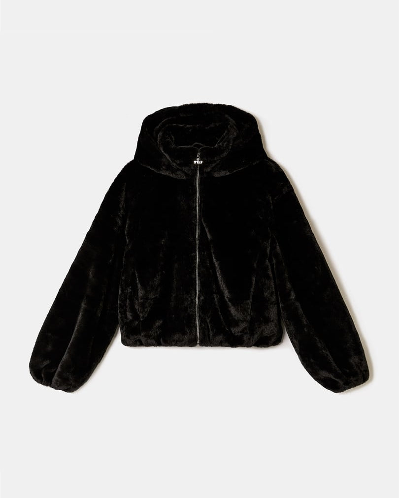 Faux Fur Jacket | Black