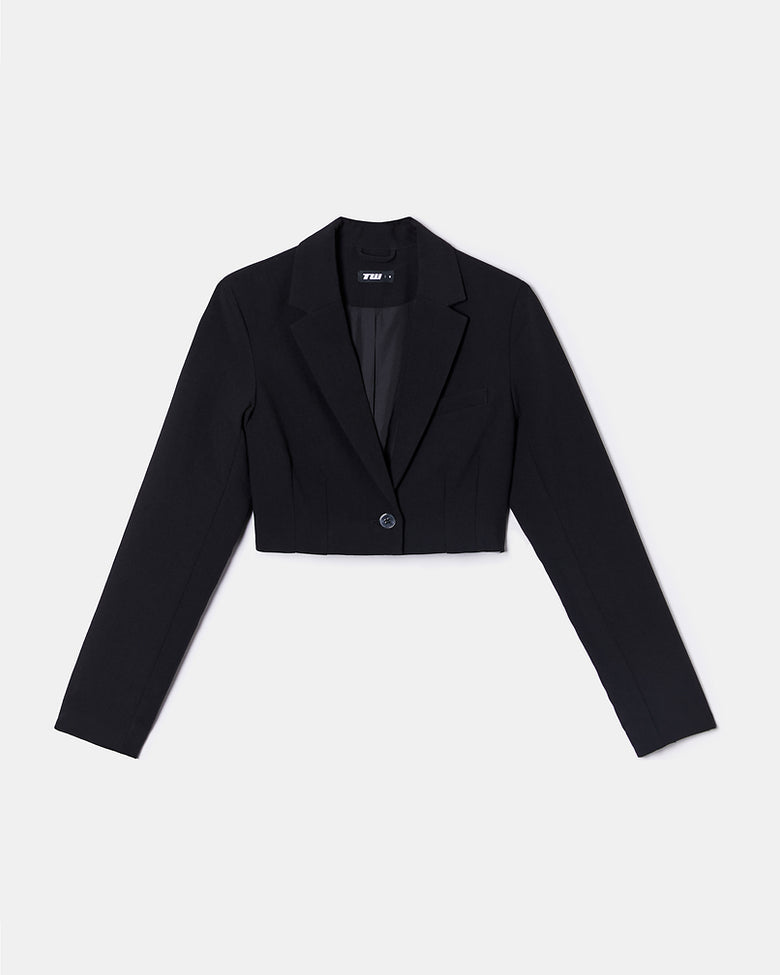 Cropped Blazer | Black