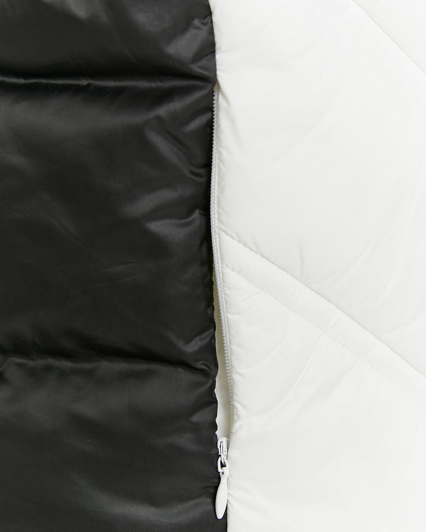 Light Padded Vest | Black-Off White