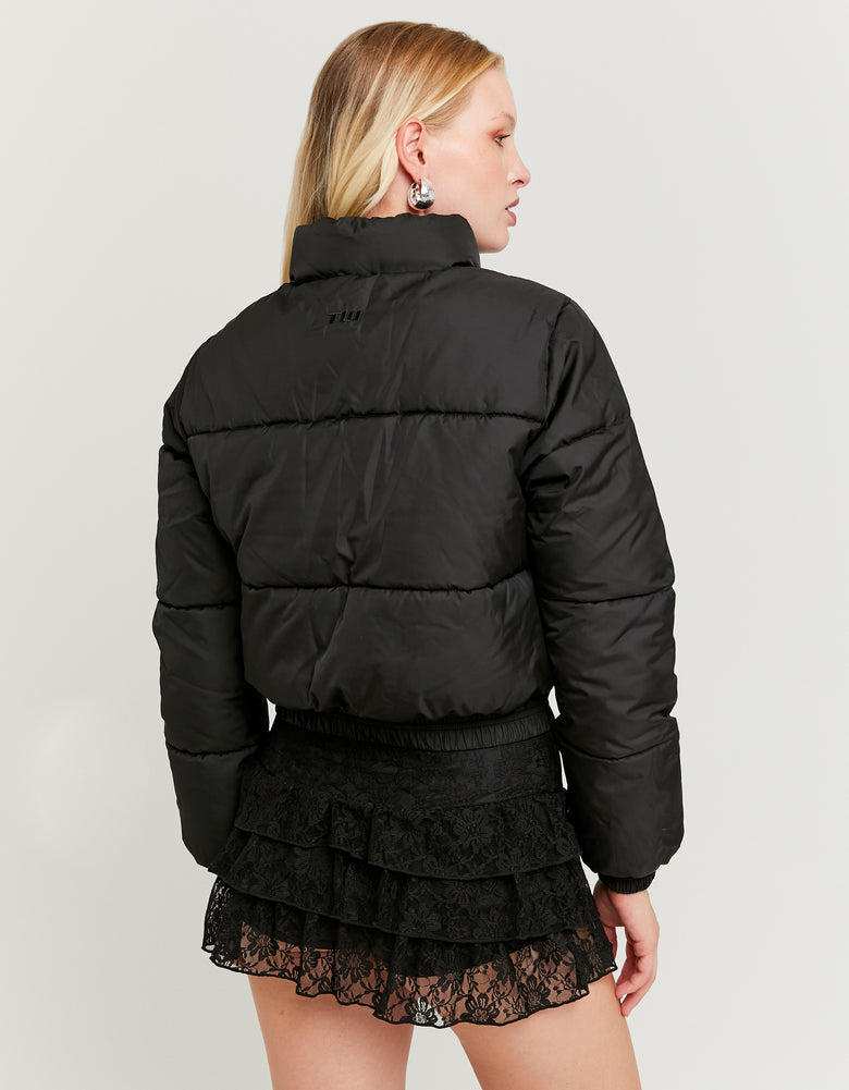 Cropped Puffer Jacket | Black