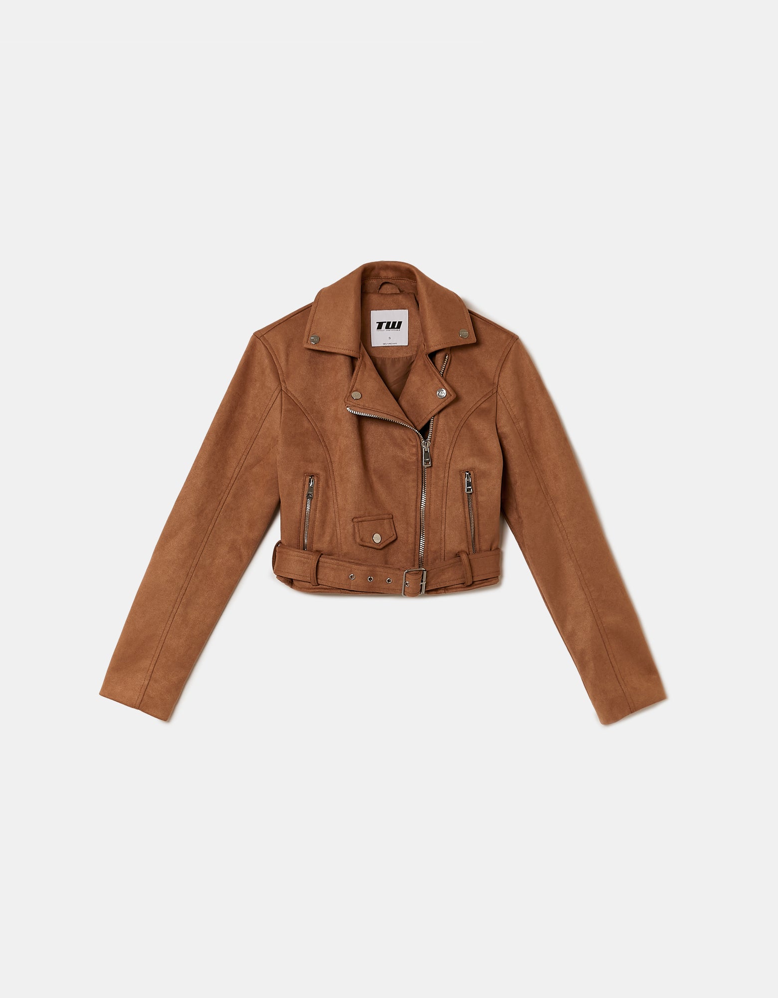 Suede Biker Jacket | Kamel