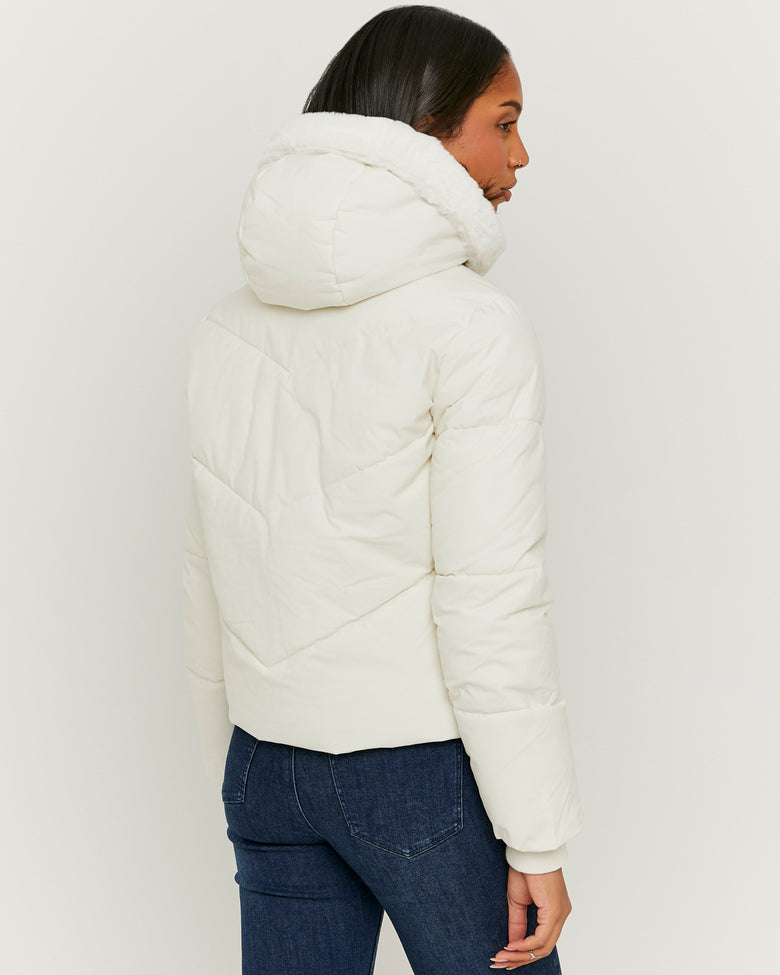 Puffed Jacket with Fur | Off White