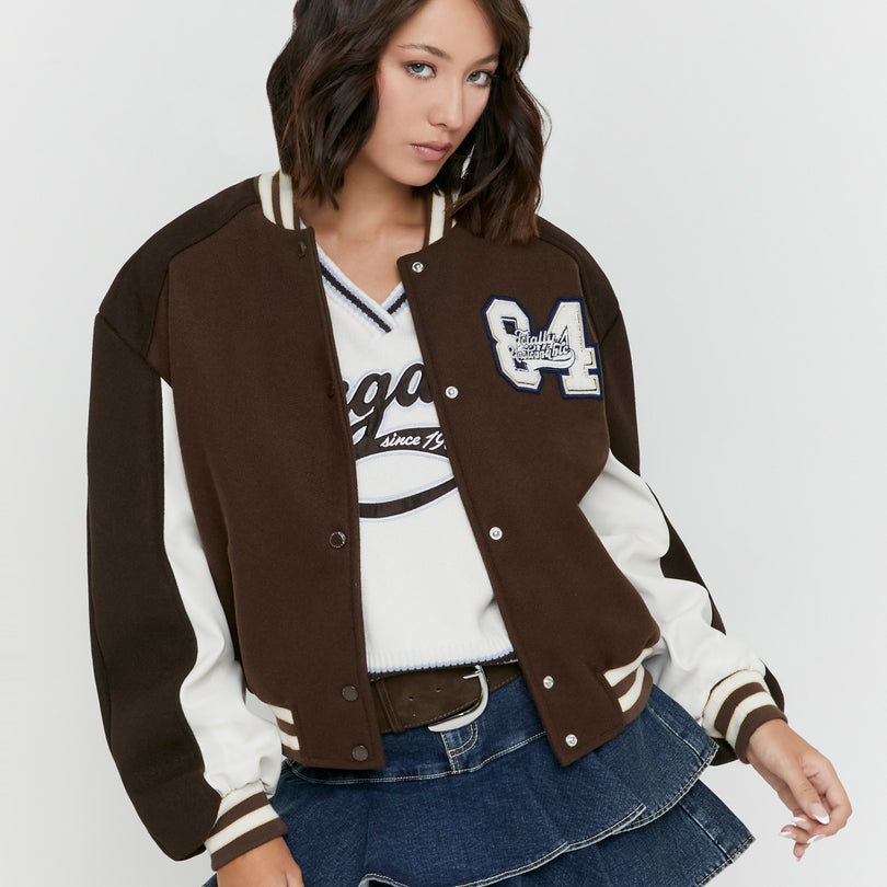 Varsity Jacket | Brown