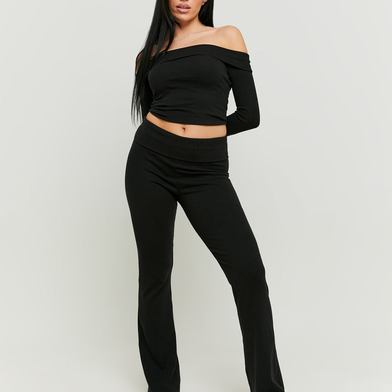 Leggings with Fold | Black