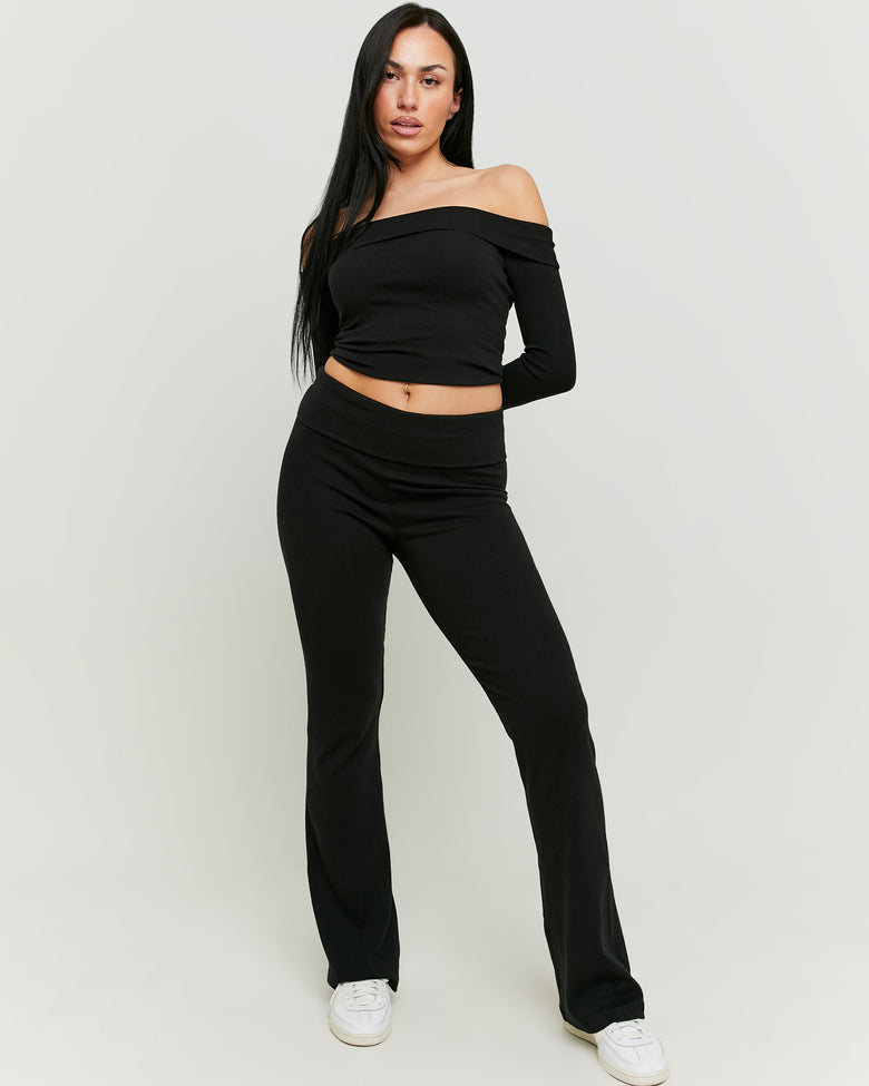Leggings with Fold | Black