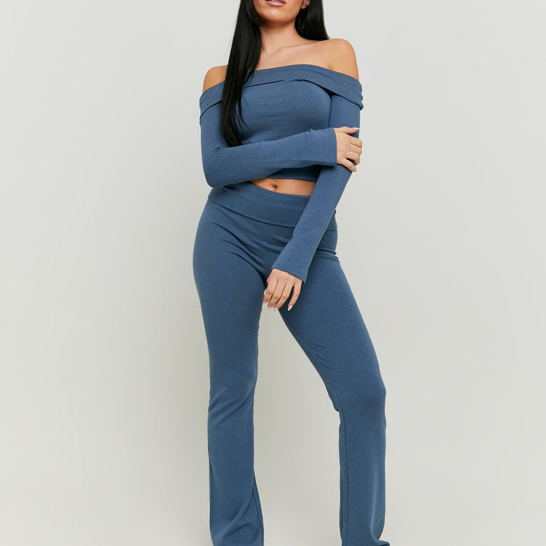 Leggings with Fold | Blue