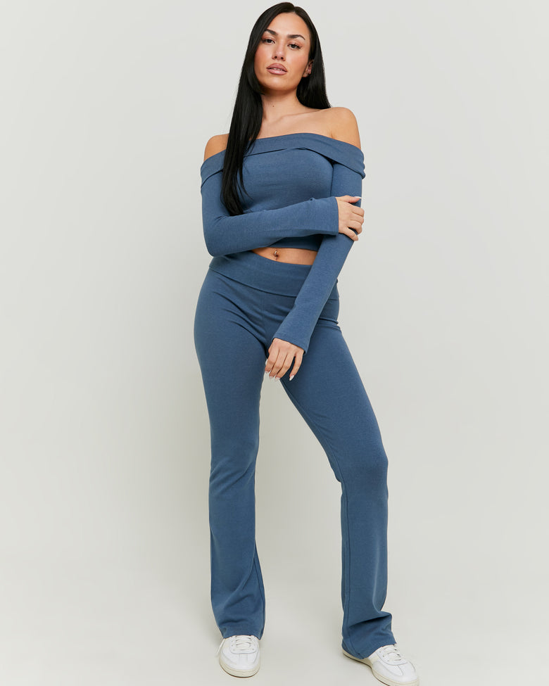 Leggings with Fold | Blue